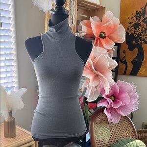 NWT Free People Intimately Washed Black Always Ready Seamless Turtleneck Tank